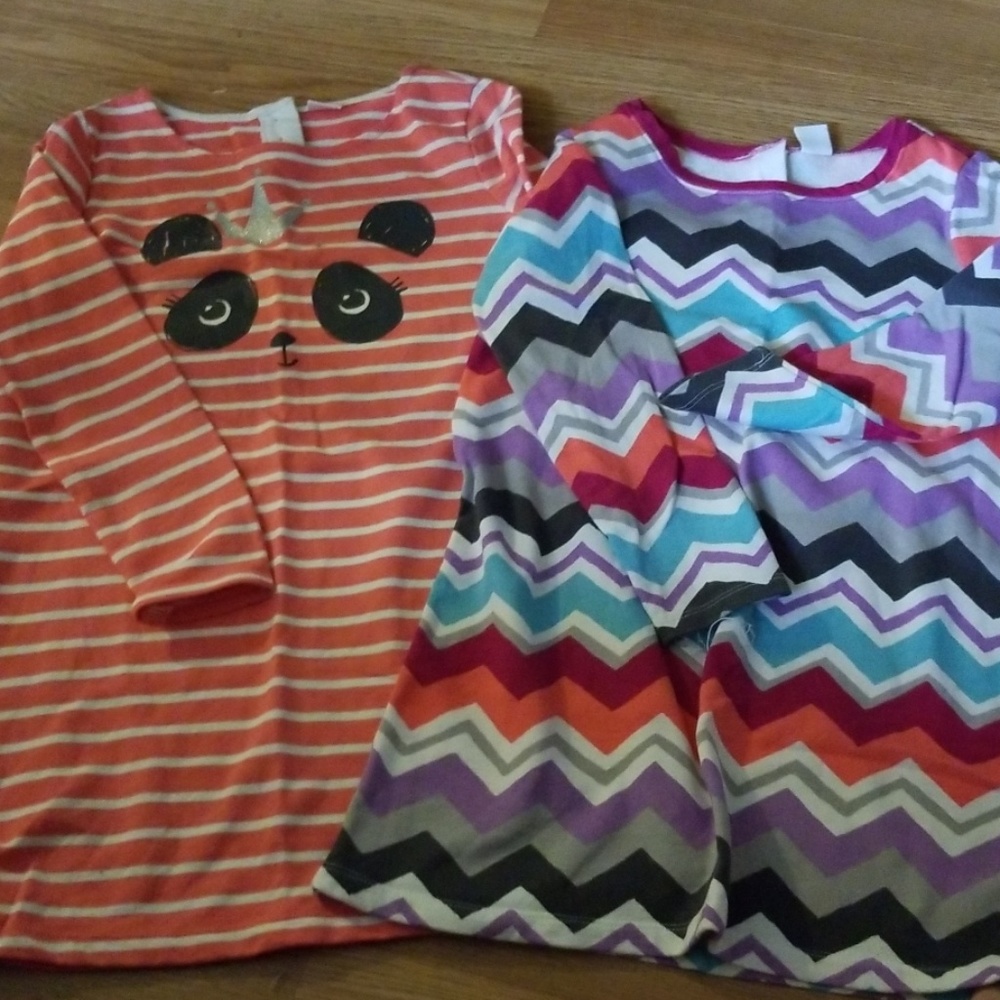 Set of 2 long sleeve Tee shirt dresses